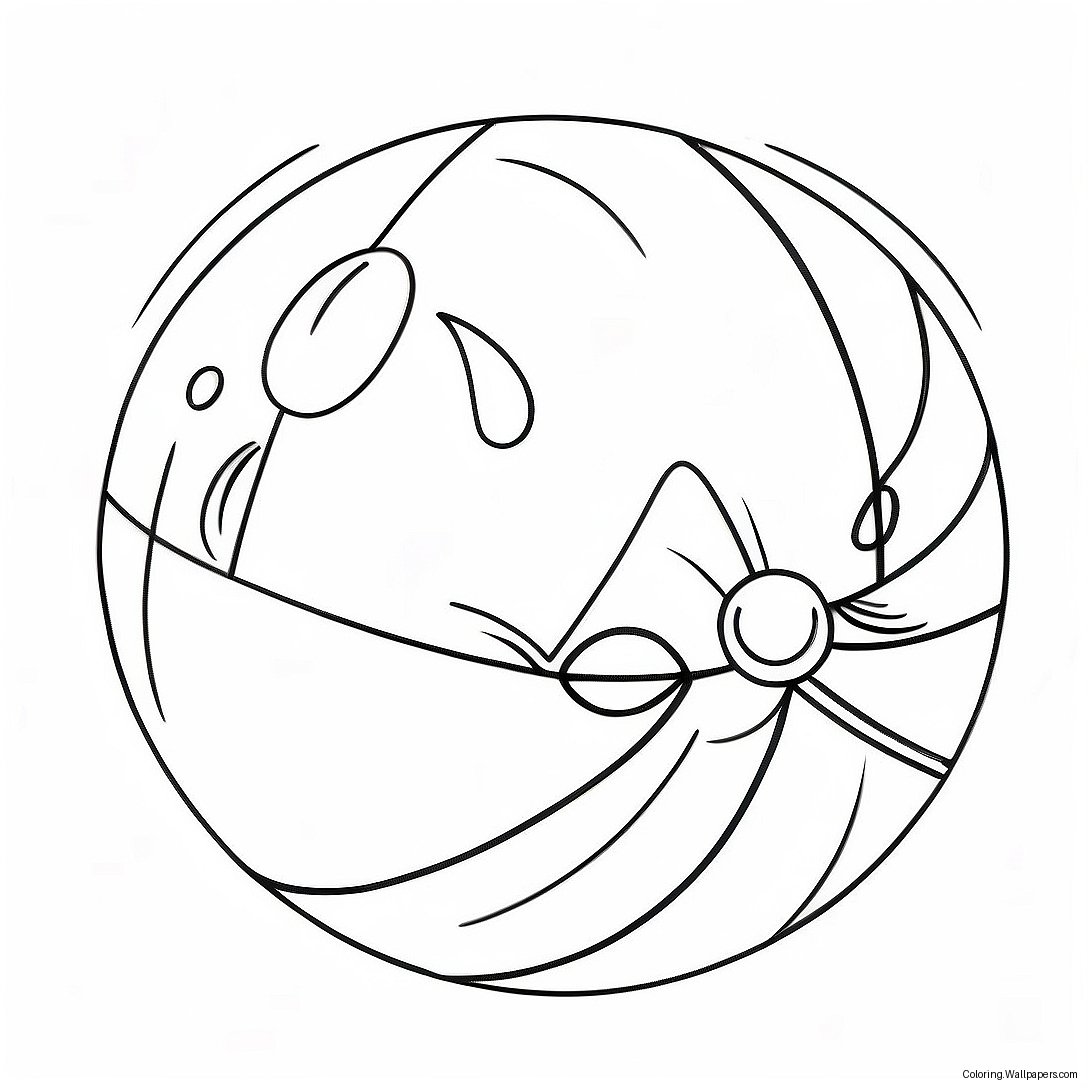 Beach Ball Coloring Page 5181