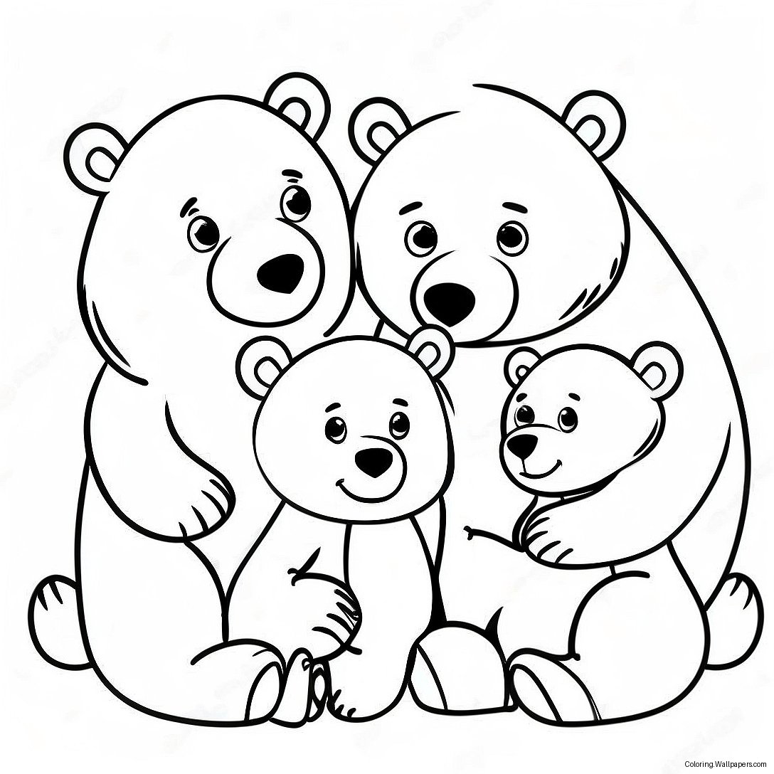 Bear Family Coloring Page 38487