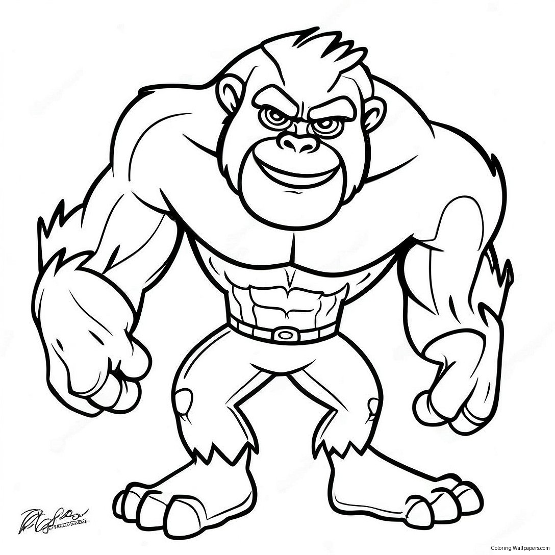 Beast Boy Transformeert In Een Gorilla Kleurplaat 19461