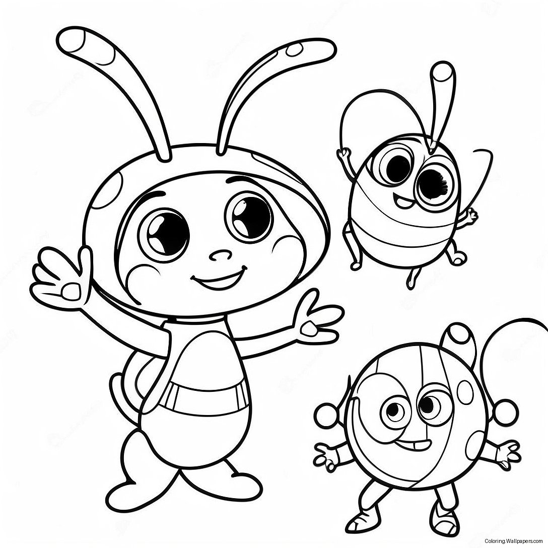 Beat Bugs Characters Coloring Page 50905