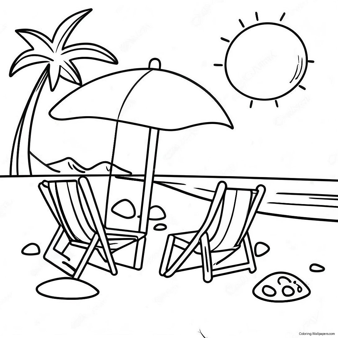 Beautiful Beach Scene From The Summer I Turned Pretty Coloring Page 12234