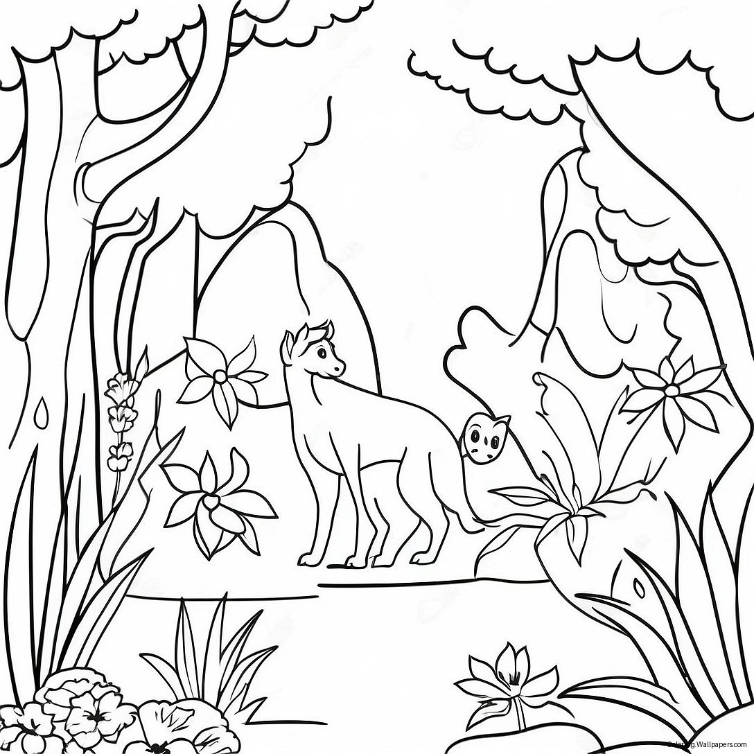 Beautiful Garden Of Eden Coloring Page 37185