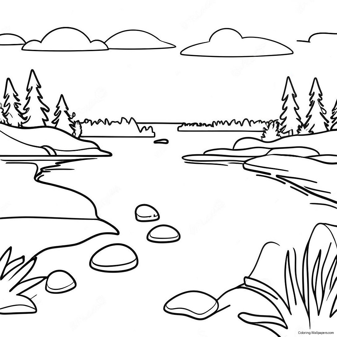 Beautiful Minnesota Lakes Coloring Page 14553