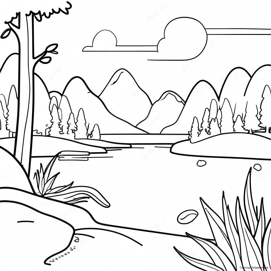 Beautiful Minnesota Lakes Coloring Page 14555