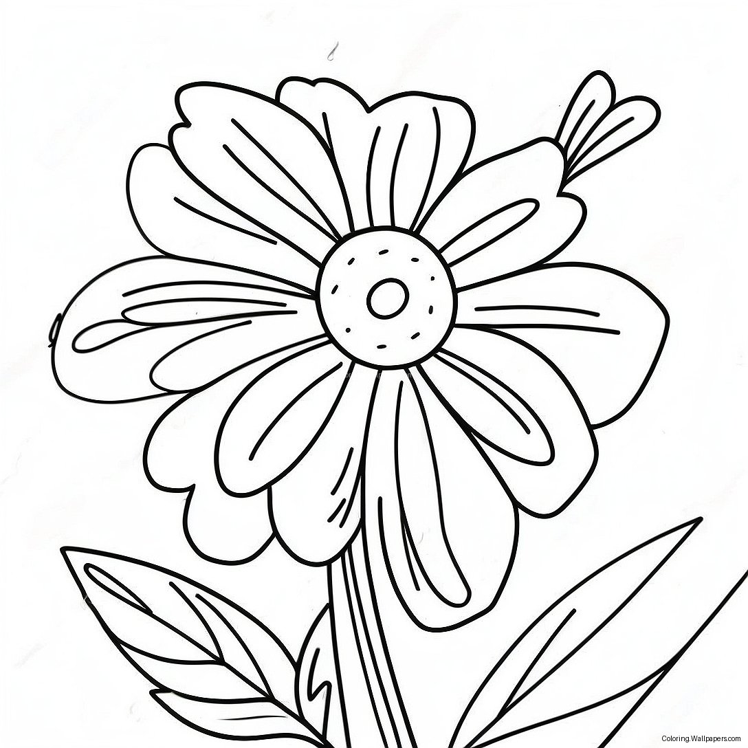 Page À Colorier De La Belle Fleur D'état Du Nebraska 33950