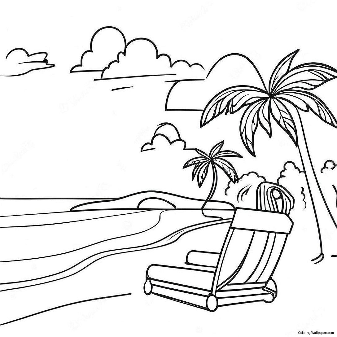 Beautiful Puerto Rico Beach Coloring Page 7306