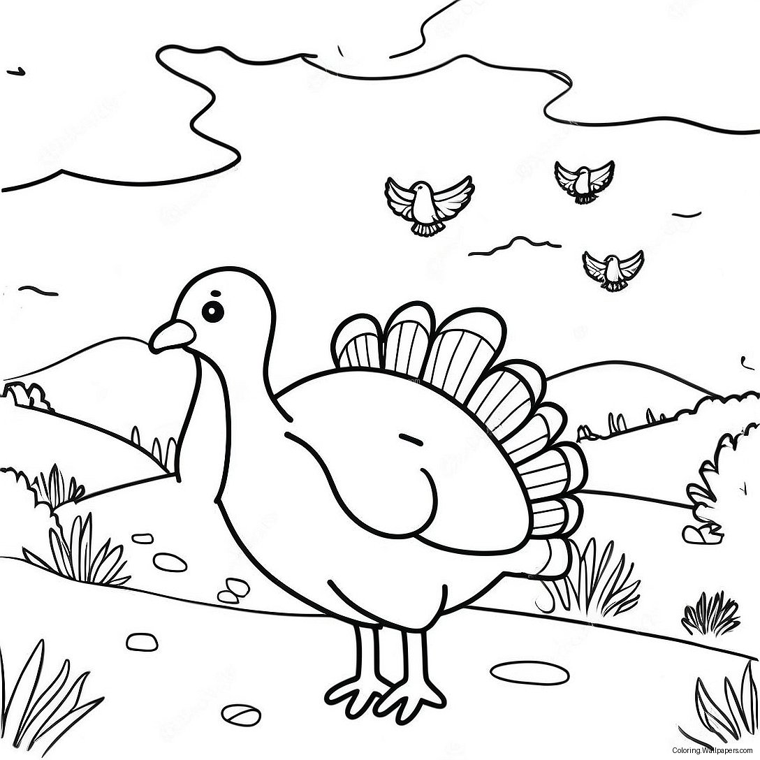 Beautiful Turkey Landscape Coloring Page 48823