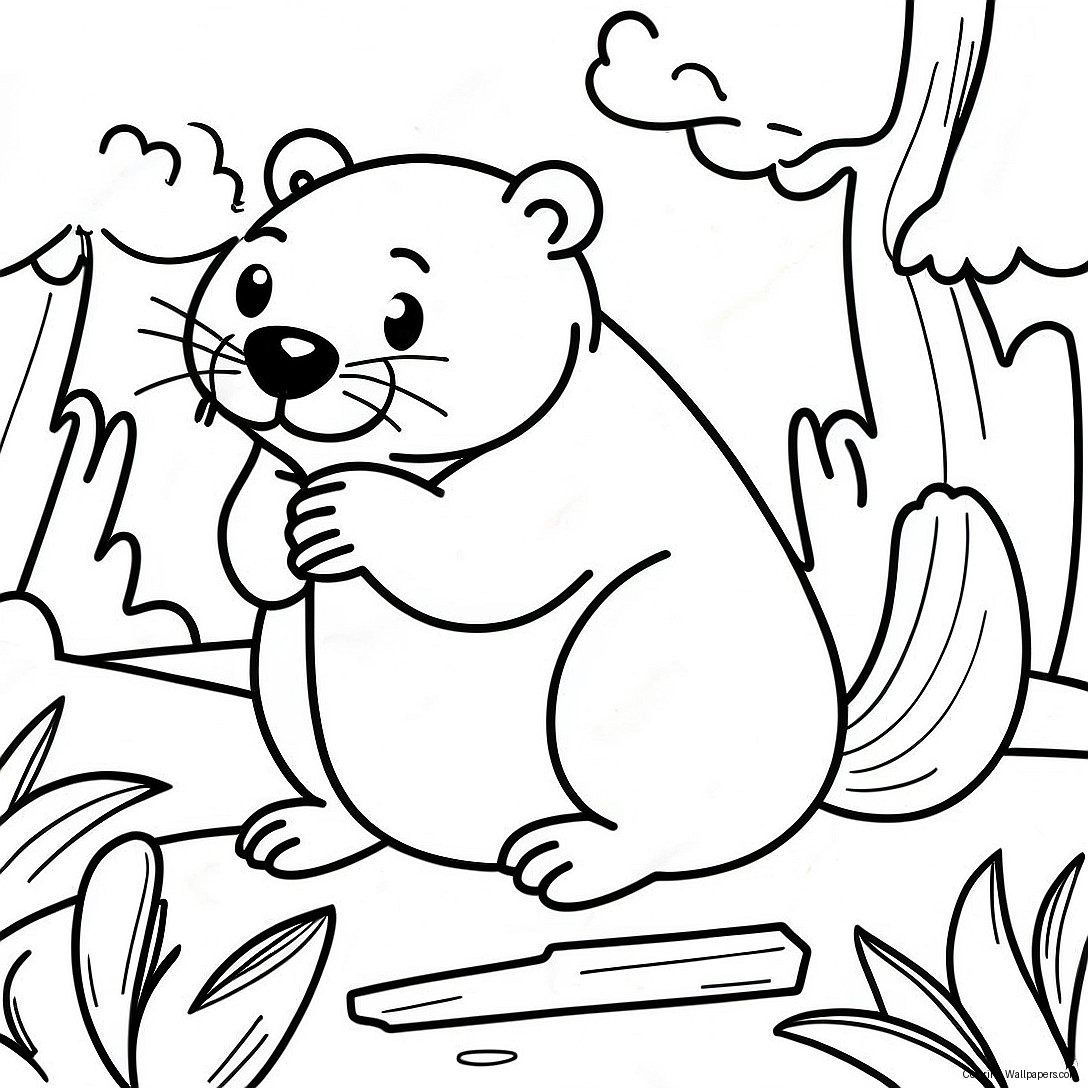 Beaver Coloring Page 22899