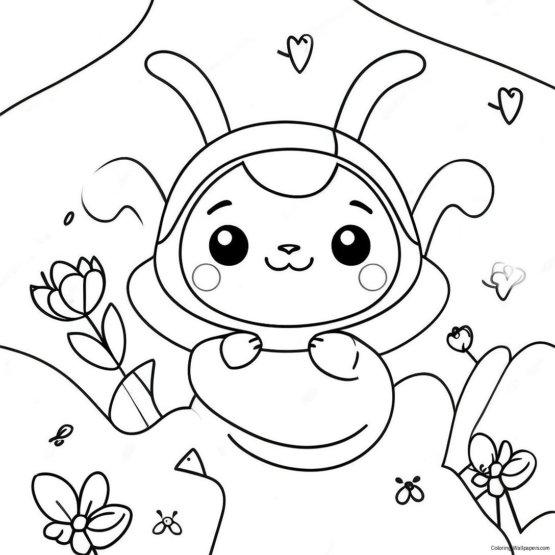 Página Para Colorear Abeja Y Puppycat 56062