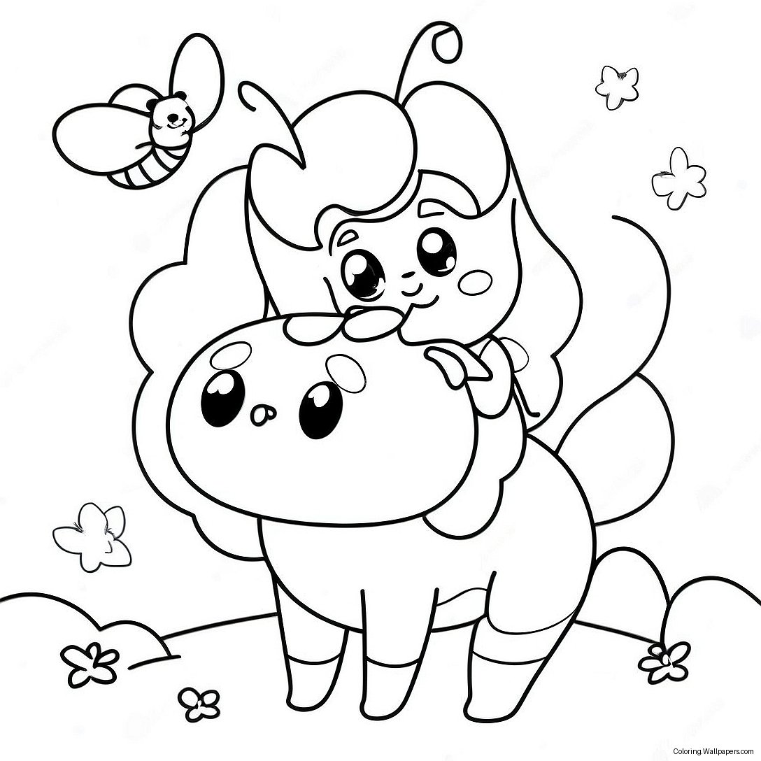 Bij En Puppycat Kleurplaat 56063