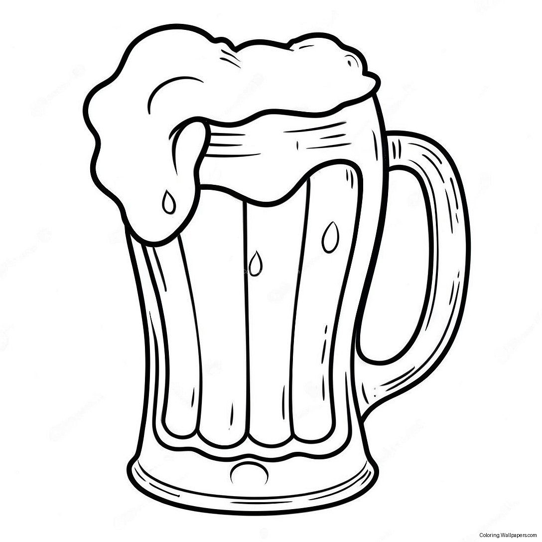 Beer Mug With Foam Coloring Page 41394