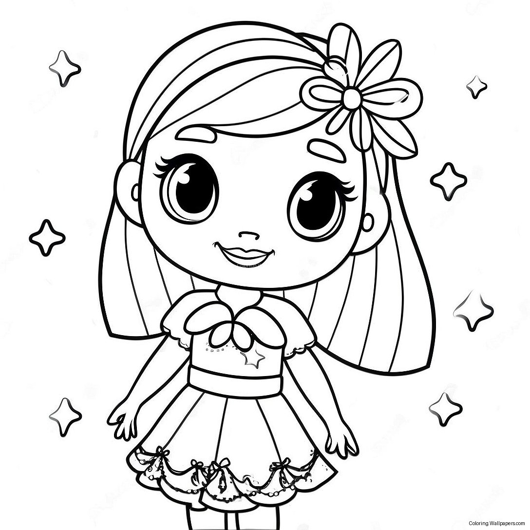 Bella From Rainbow High With Sparkling Dress Coloring Page 16907