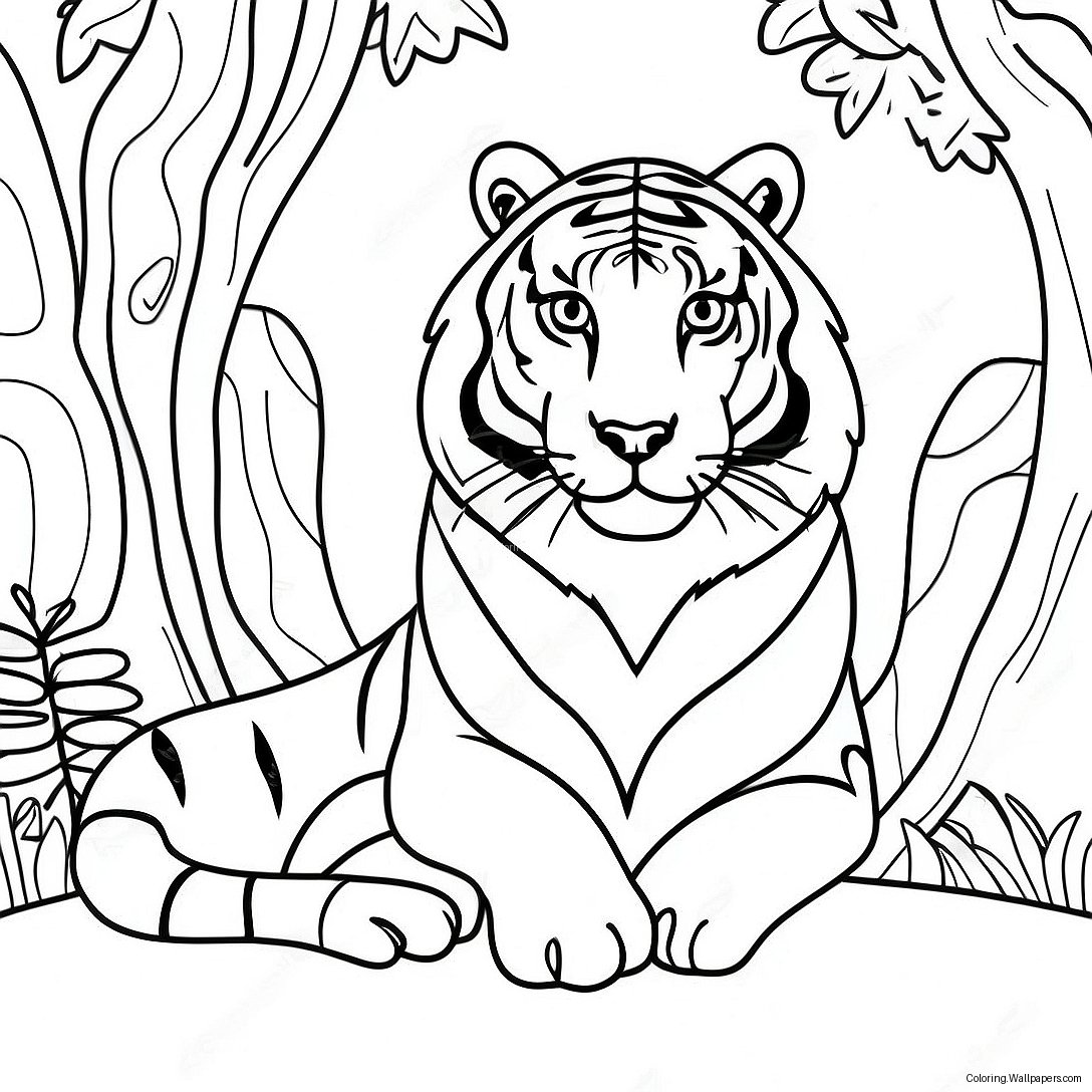 Página Para Colorear De Tigre De Bengala 51680