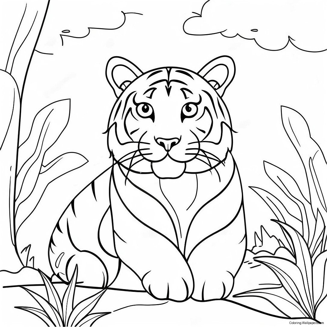 Bengals Tiger Coloring Page 2617