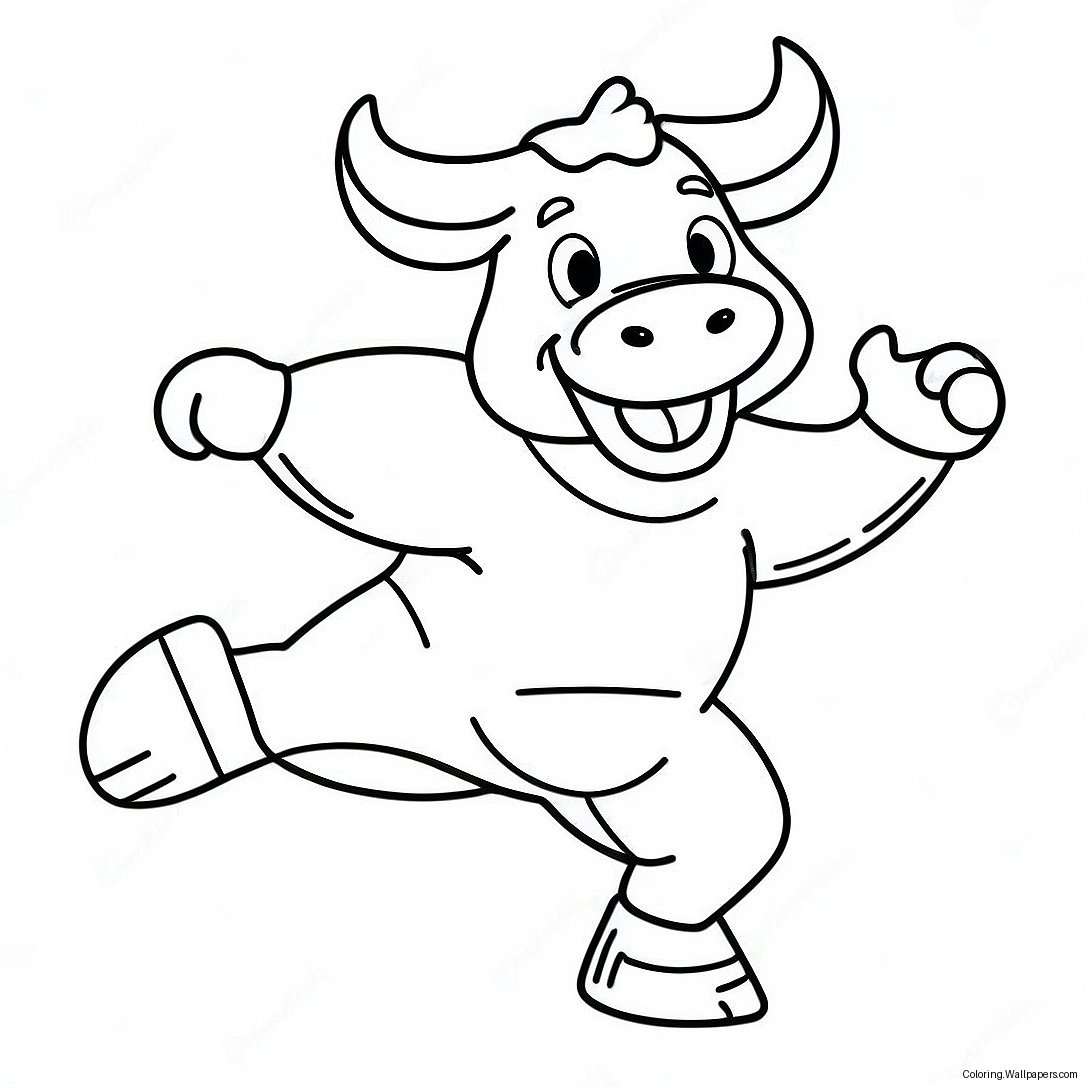 Benny The Bull Dancing Coloring Page 46376