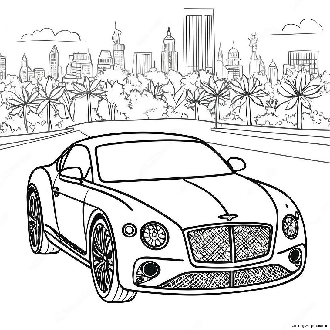 Pagini De Colorat Cu Mașina De Lux Bentley 35657