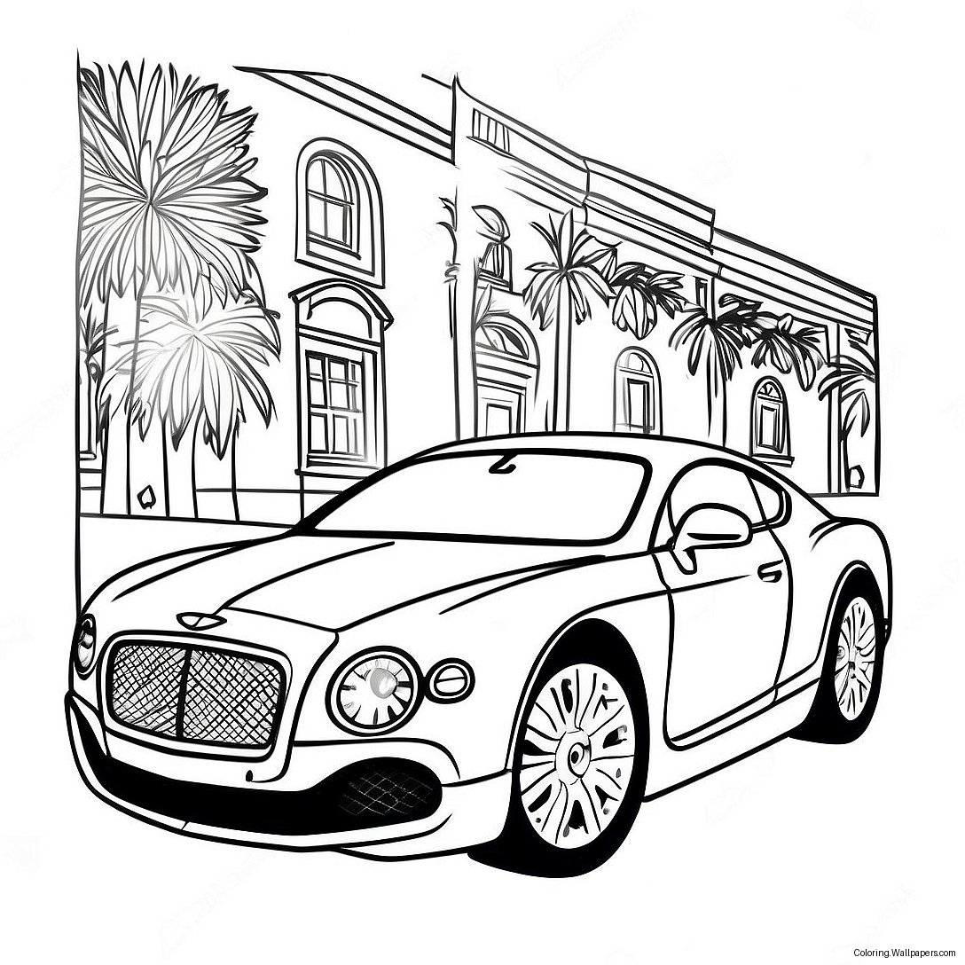 Bentley Lüks Araba Boyama Sayfası 35658