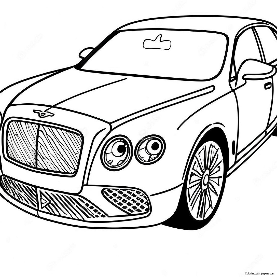 Bentley Lüks Araba Boyama Sayfası 35660