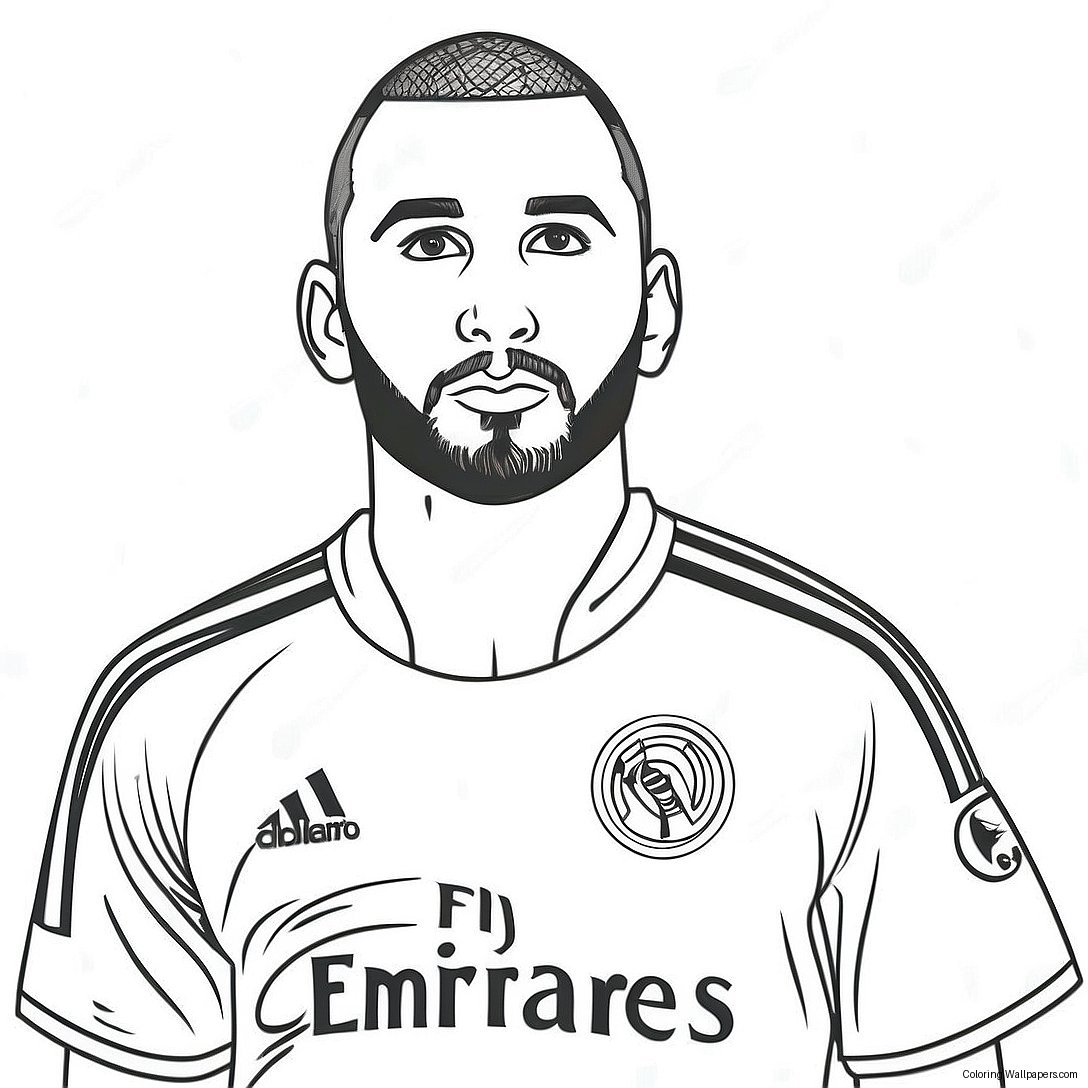 Page À Colorier De La Star Du Football Benzema 51871