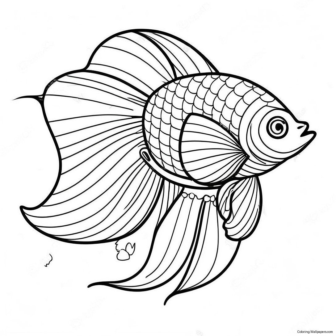 Betta Fisk Farvelægningsside 55841