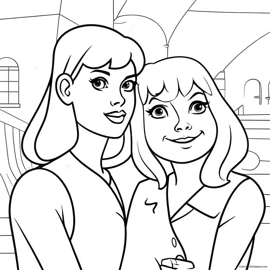 Betty Och Veronica Klassisk Färgläggningssida 31630