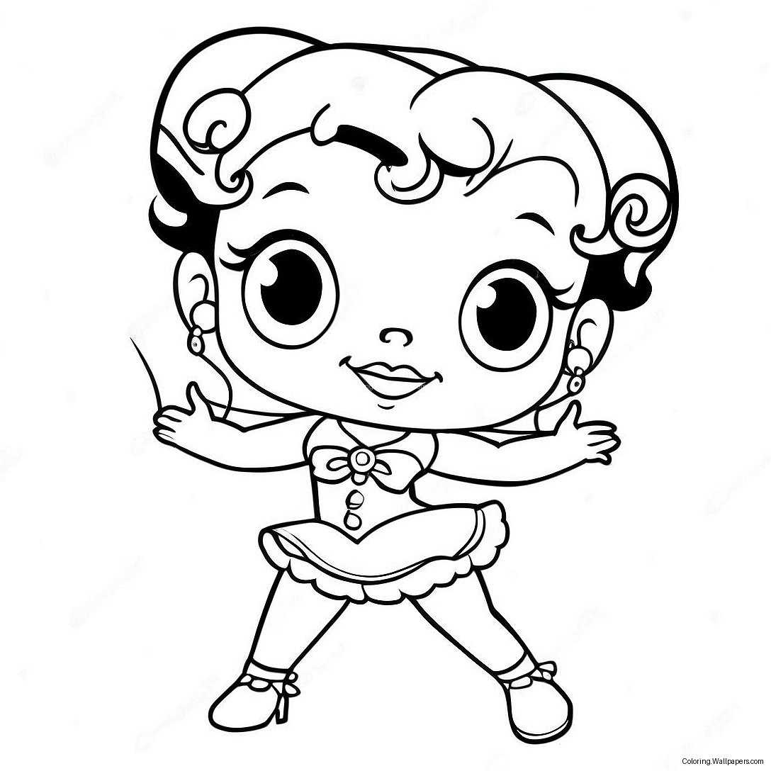 Betty Boop Klassieke Kleurplaat 574