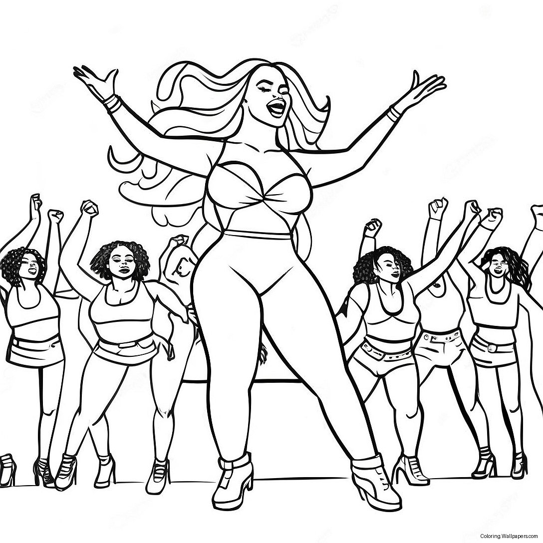 Page À Colorier Beyonce En Performance Sur Scène 10263