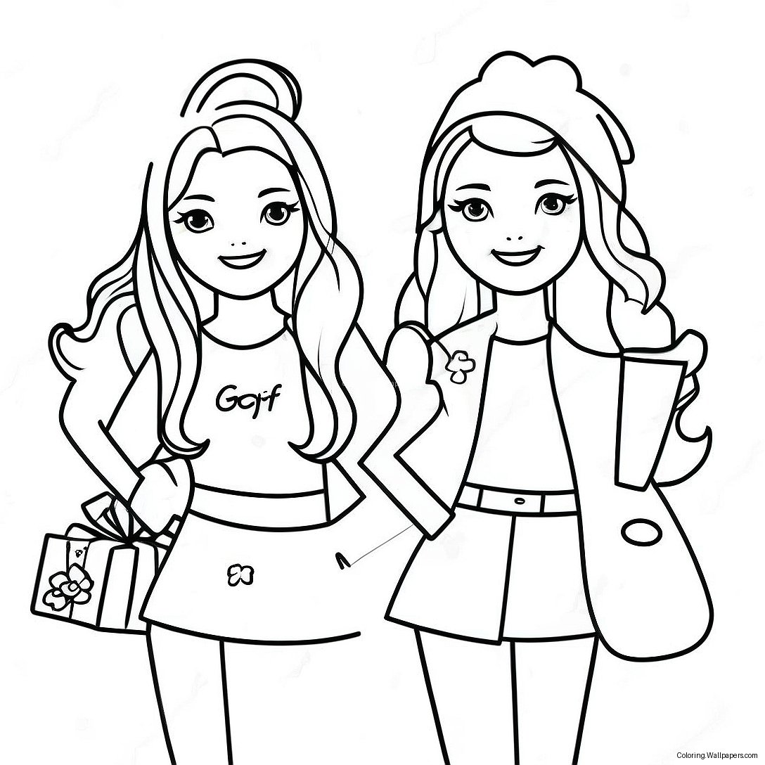 Bff Tumblr Girl Fashion Coloring Page 6580