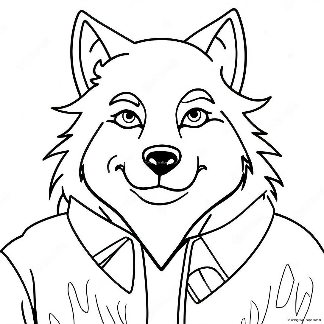 Big Bad Wolf Coloring Page 47414