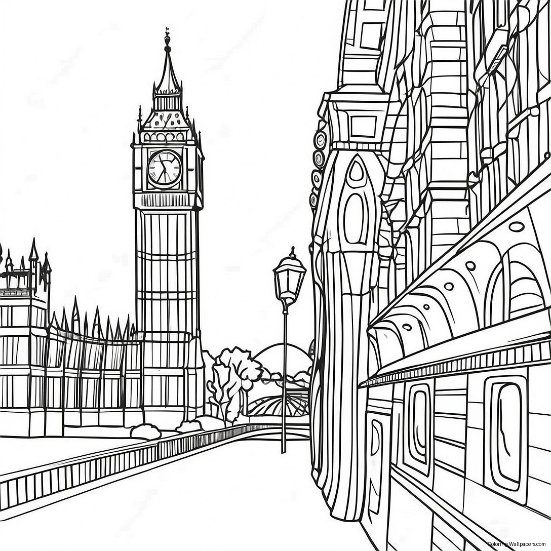 Big Ben In London Coloring Page 57631