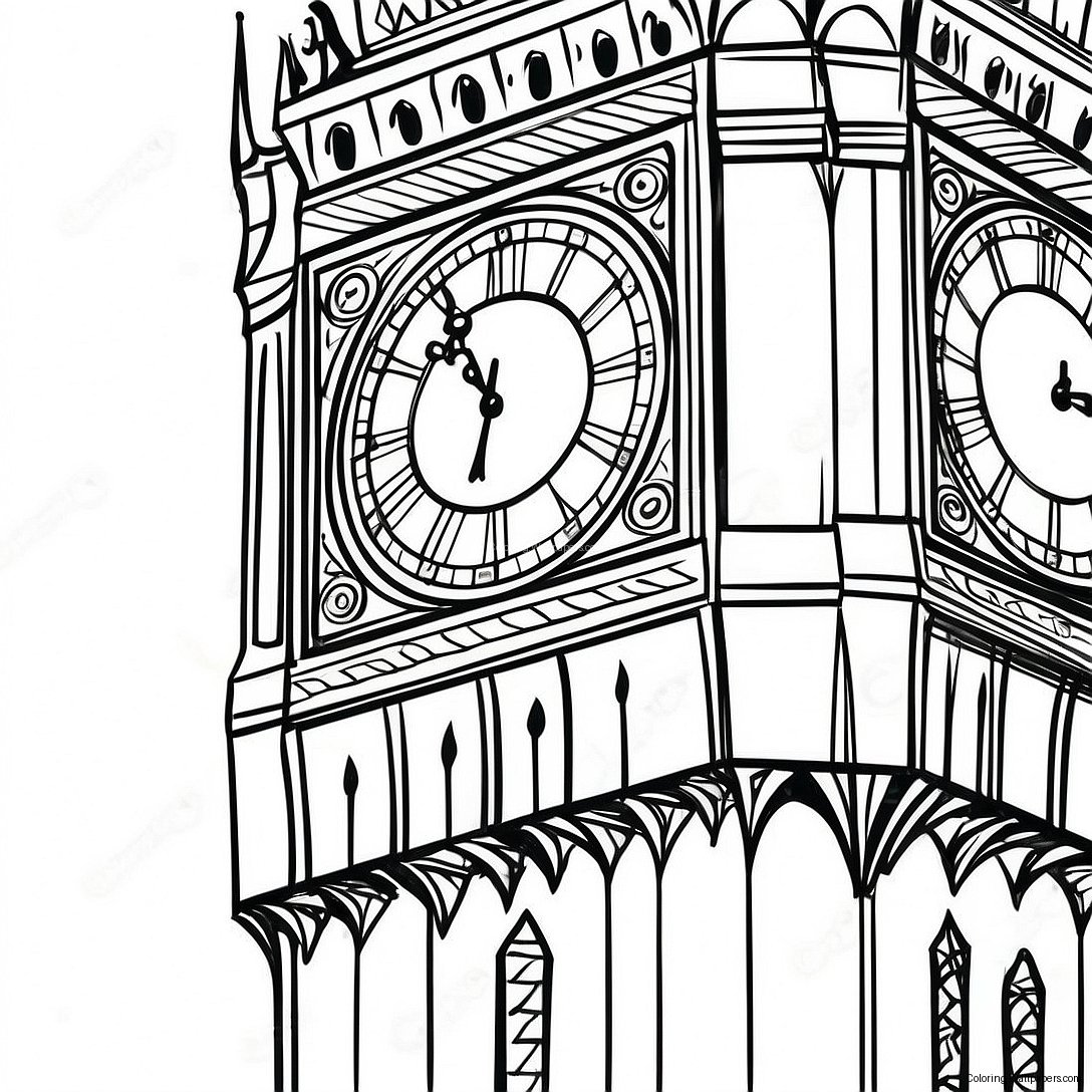 Página Para Colorear De La Torre Del Big Ben 32281