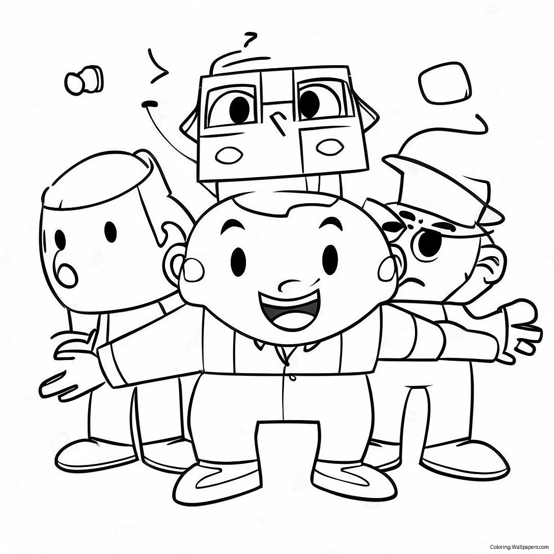 Big Block Singsong Characters Coloring Page 50785