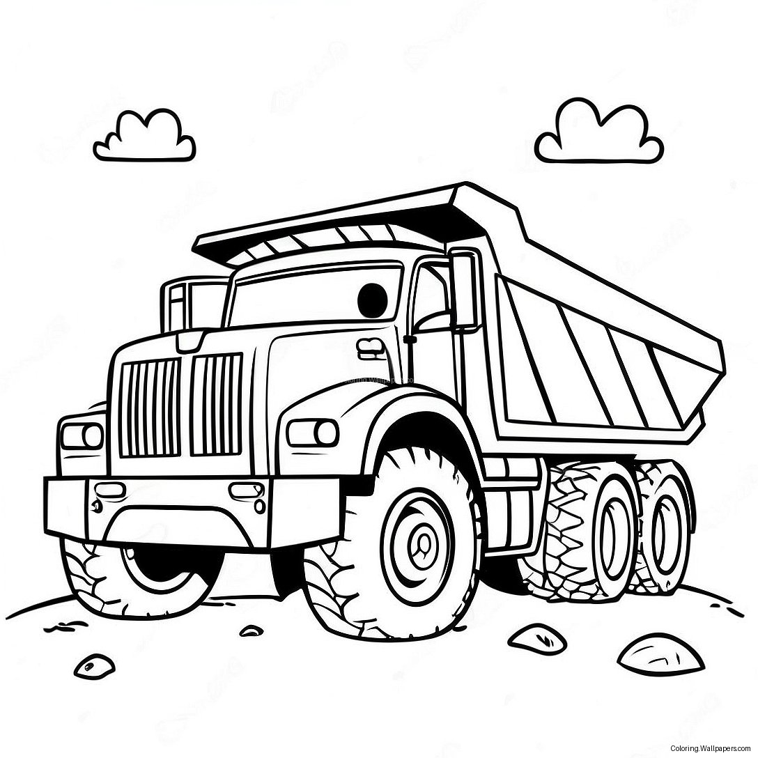 Big Dump Truck Coloring Page 50606