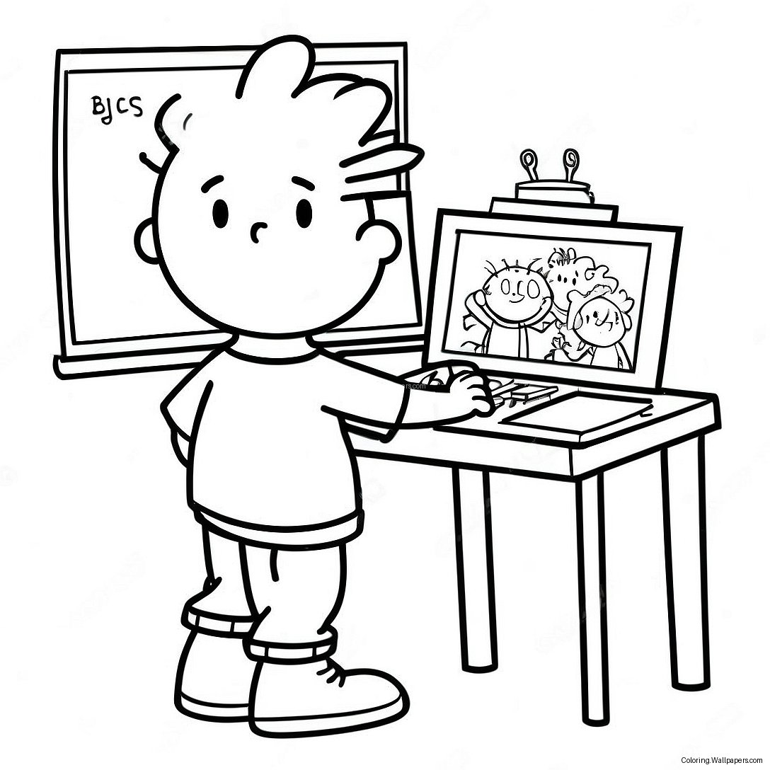 Big Nate In Class Coloring Page 18153