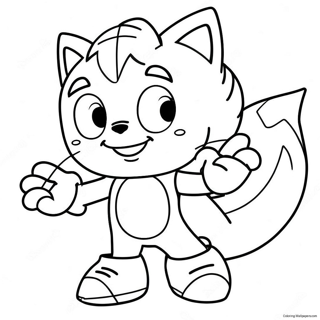 Big Le Chat Sonic À Colorier 34398