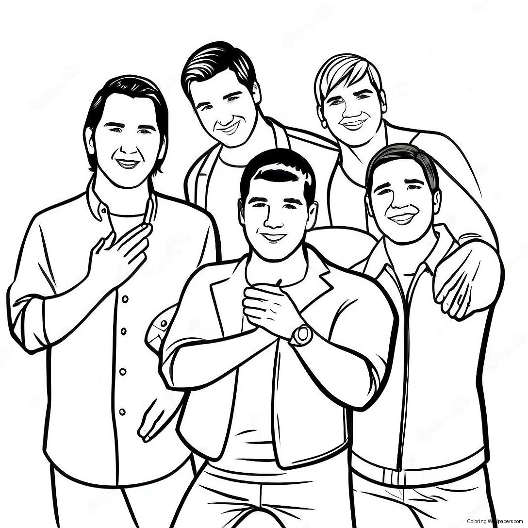 Page À Colorier Des Membres Du Groupe Big Time Rush 34298