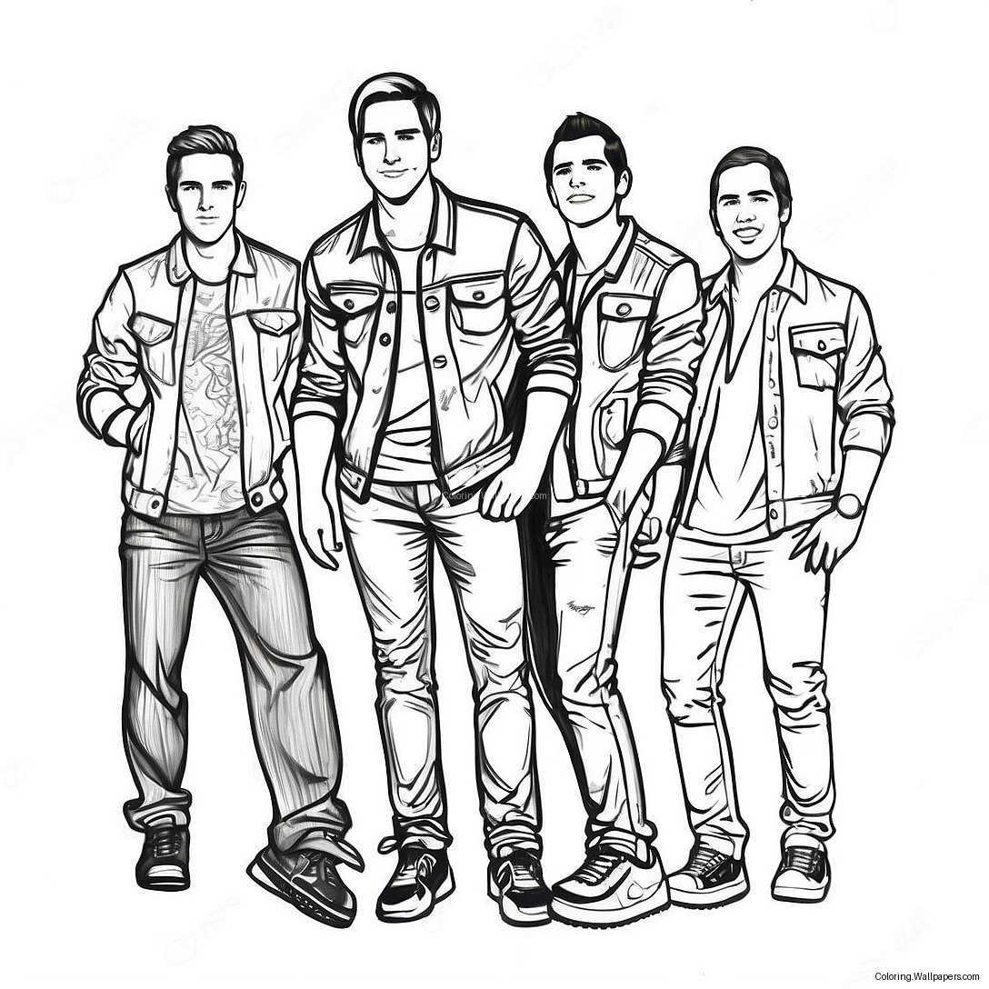 Big Time Rush Färgläggningssida 34306