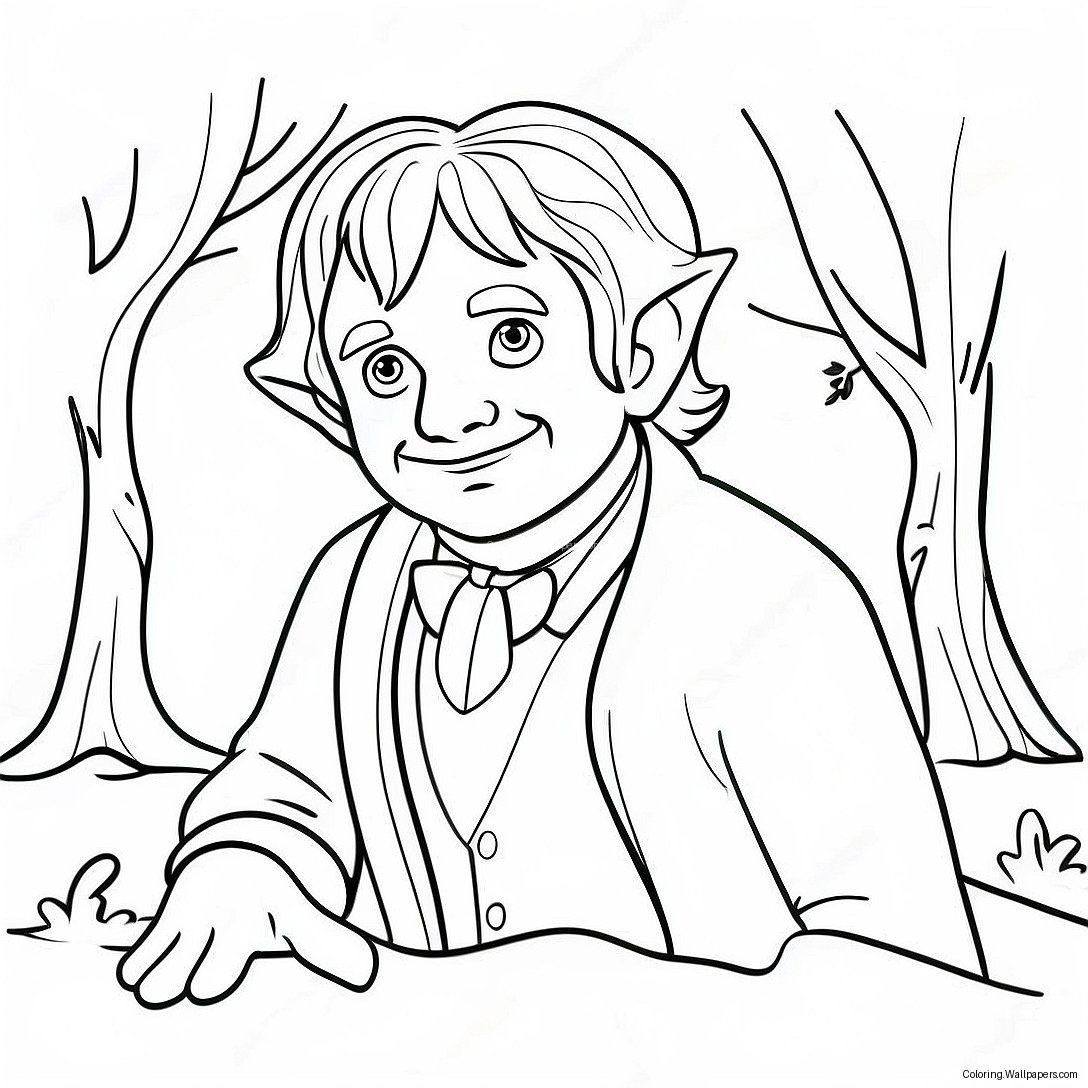 Bilbo Baggins Äventyr Färgläggningssida 23618