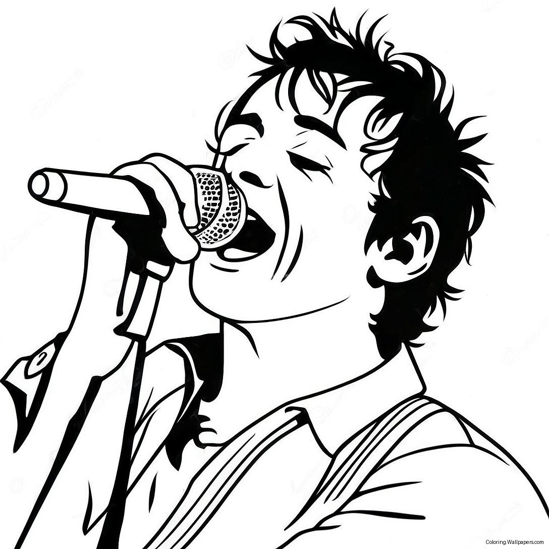 Billie Joe Armstrong Singing Coloring Page 37813