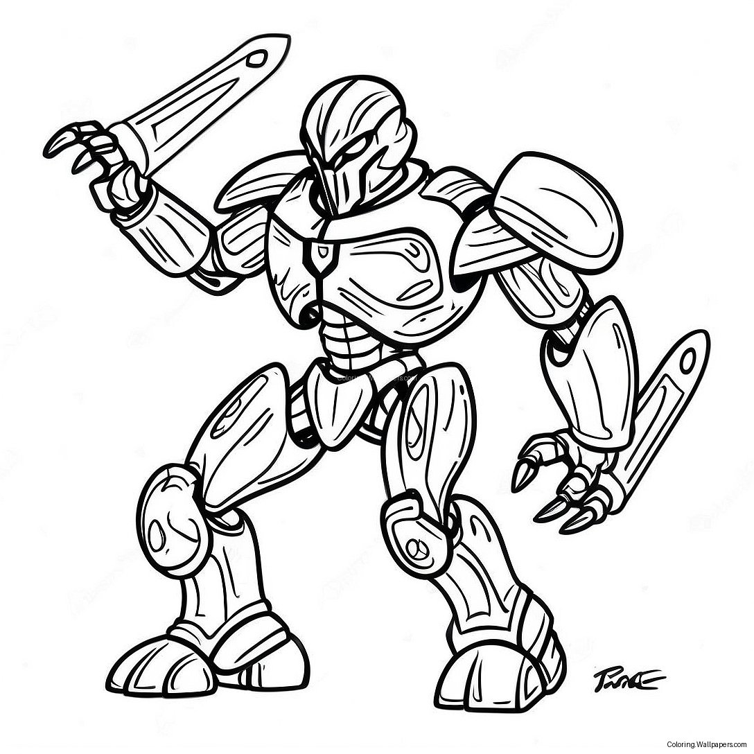 Bionicle Hero In Action Coloring Page 36049