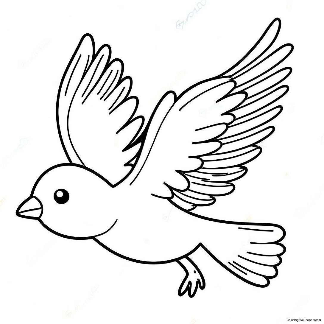 Bird Flying Coloring Page 16804