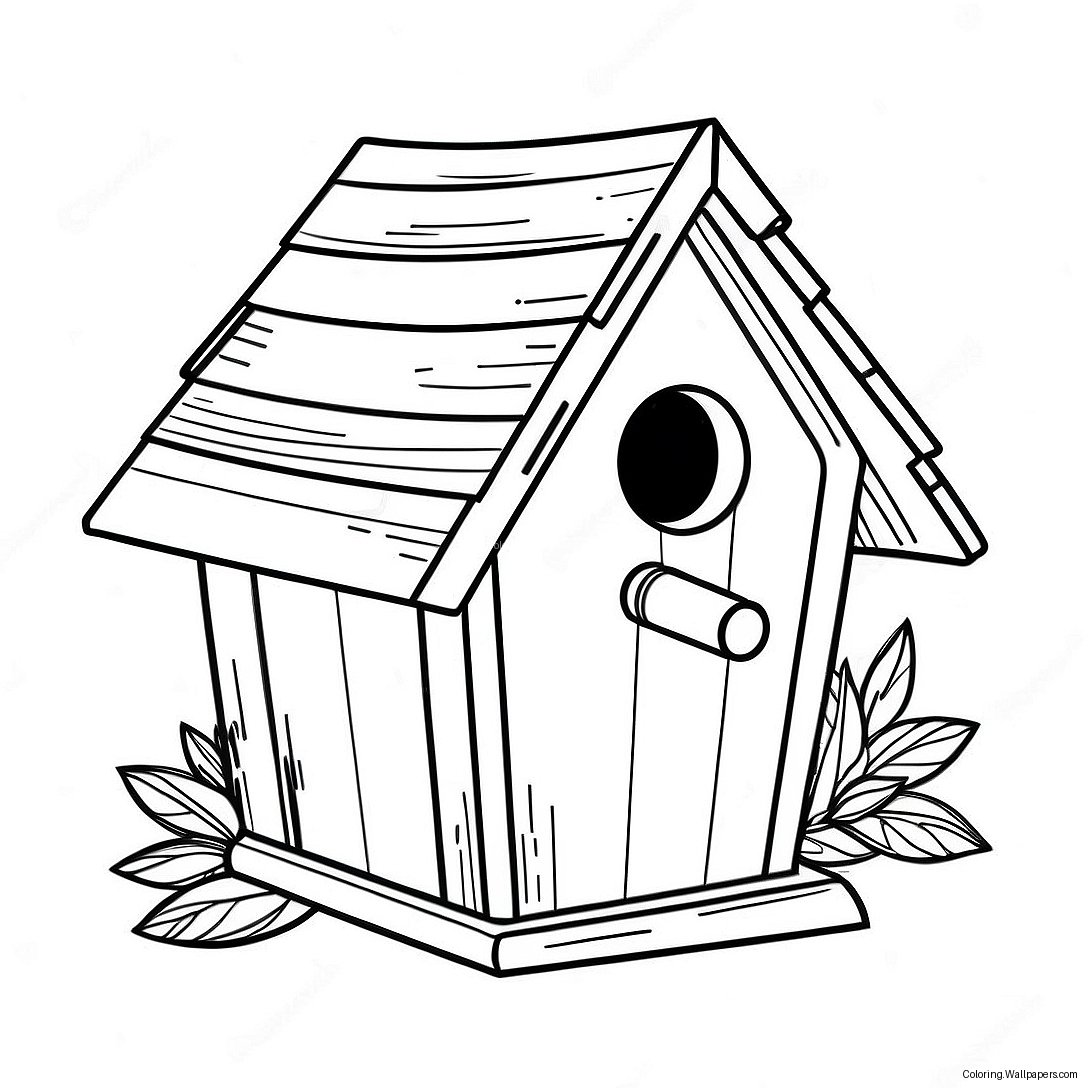 Bird House Coloring Page 16560