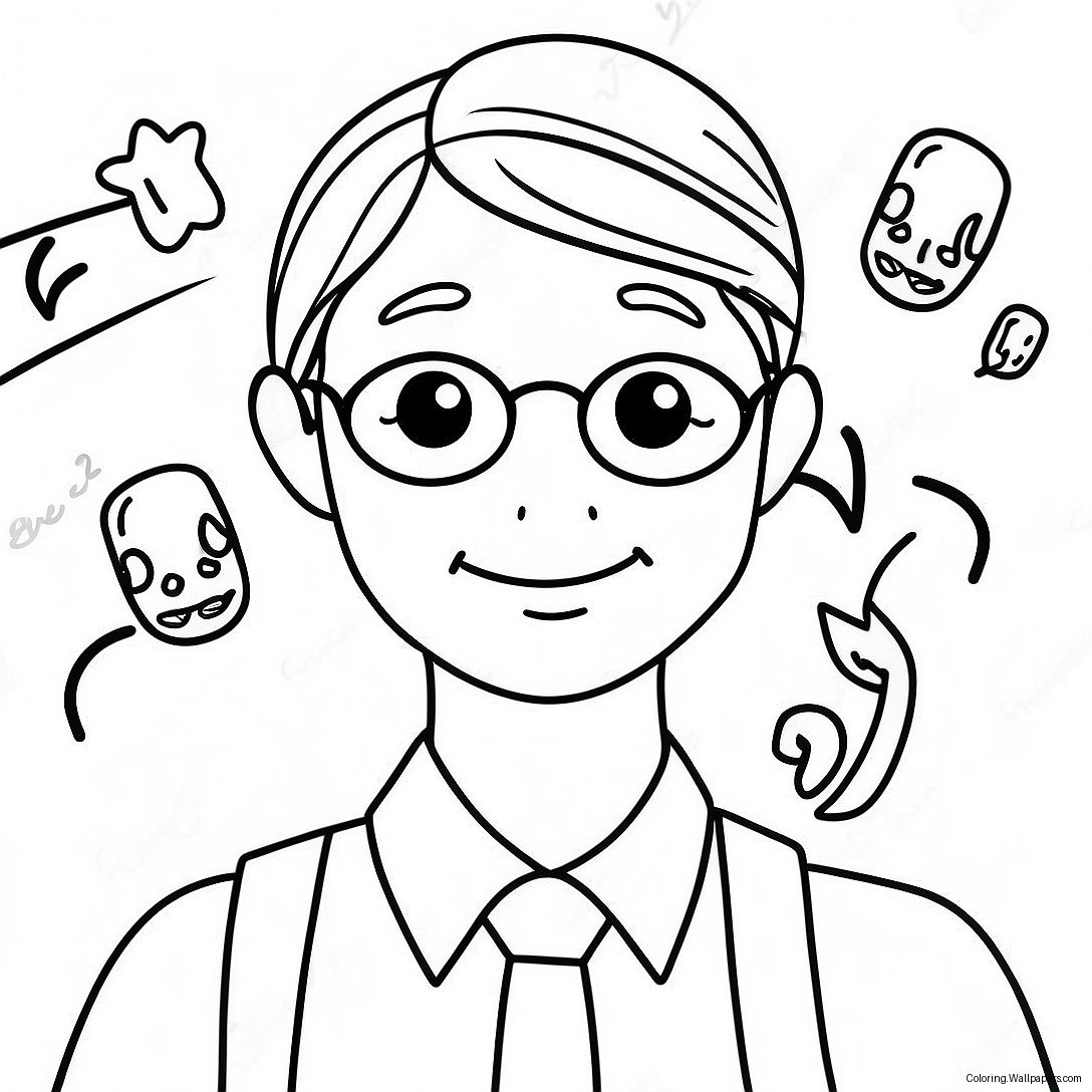 Bitmoji Coloring Page 58986