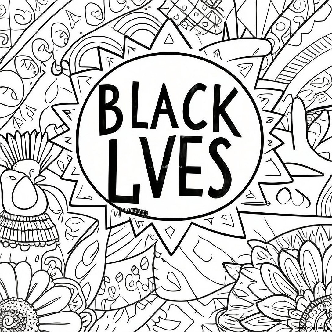 Black Lives Matter Logo Coloring Page 53694