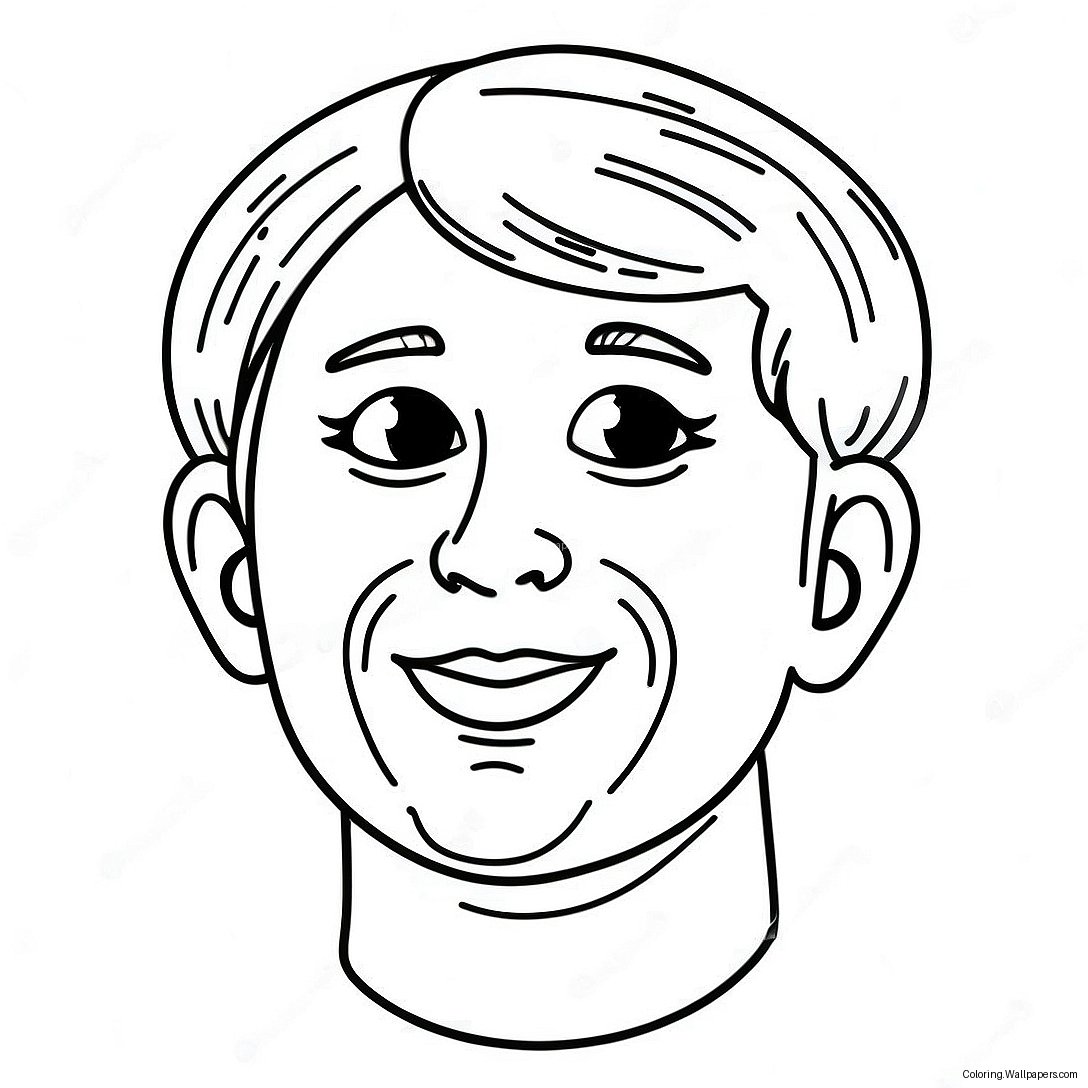 Blank Face Coloring Page For Kids 30261