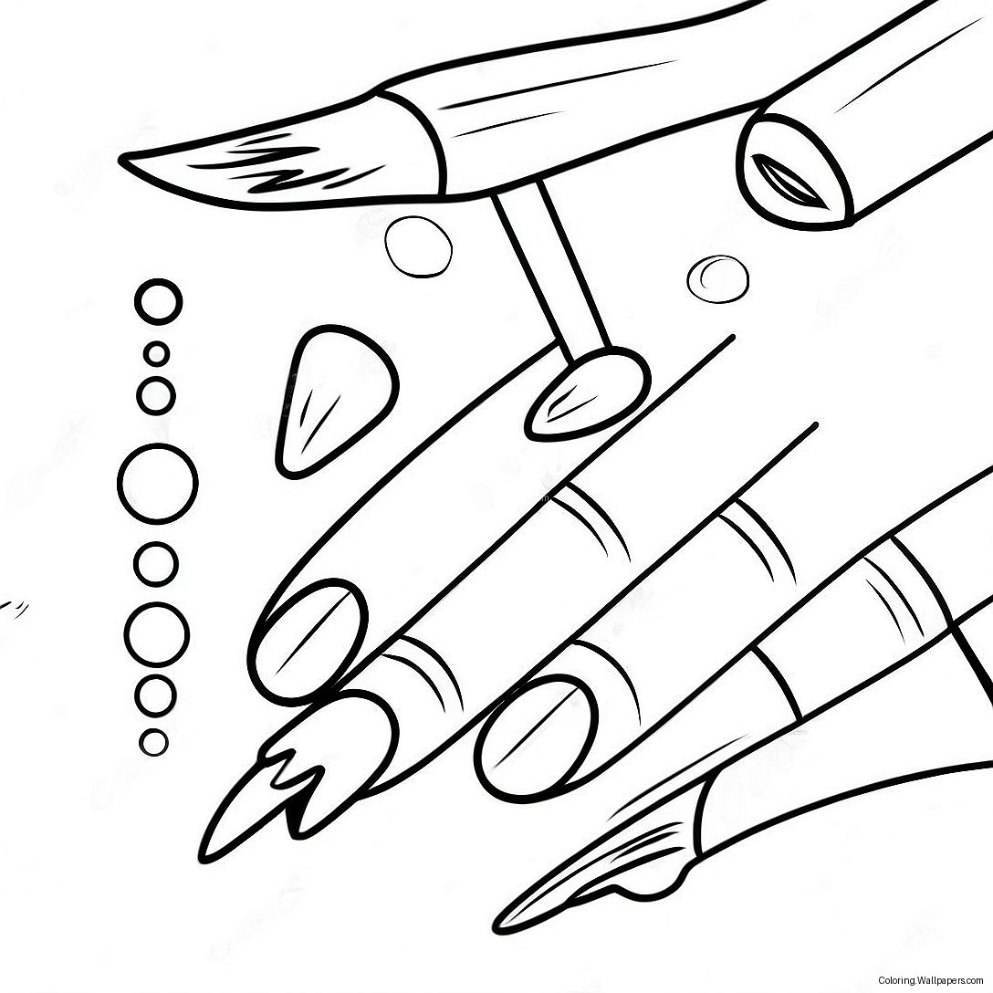 Blank Nail Template Coloring Page 43813