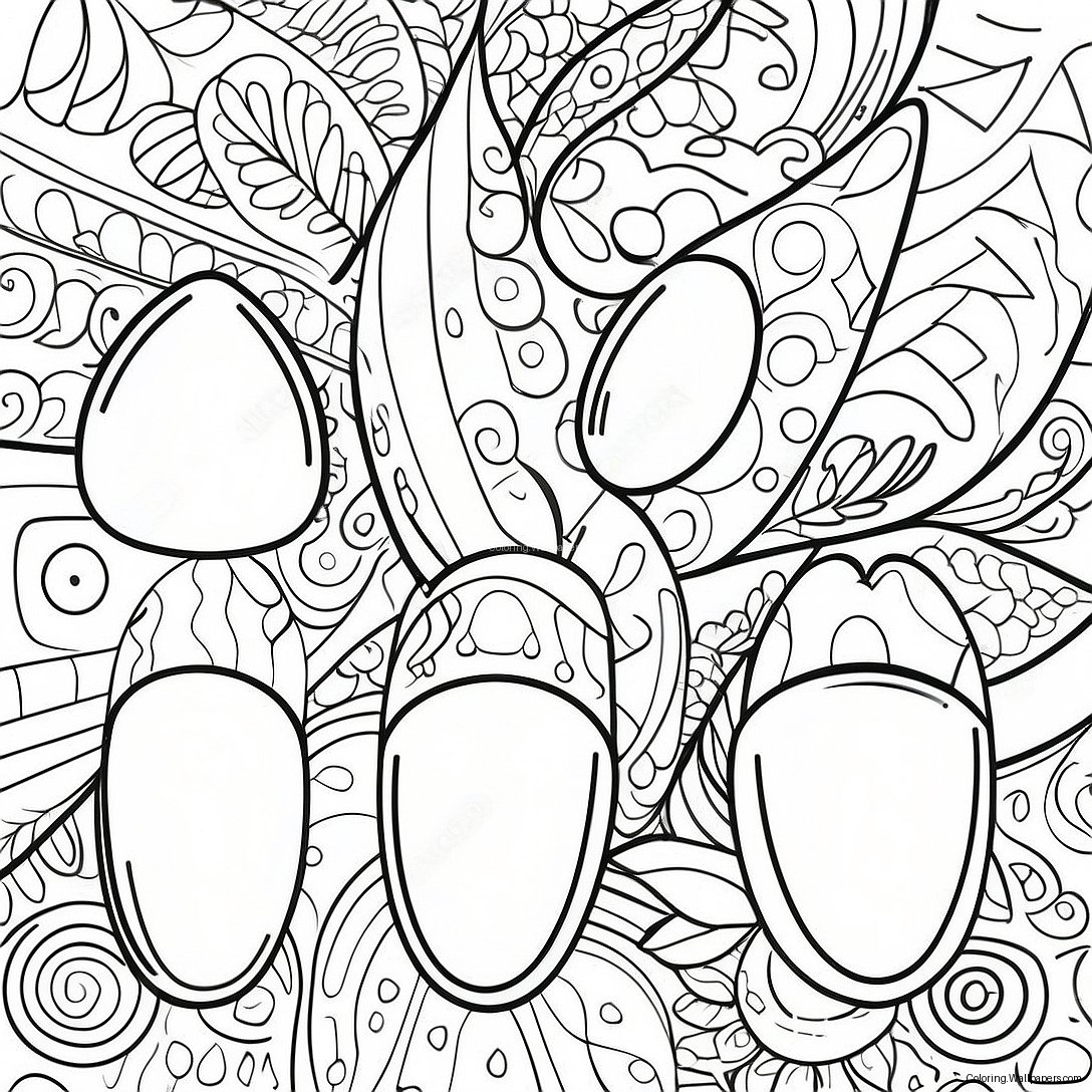 Blank Nail Template Coloring Page 43816