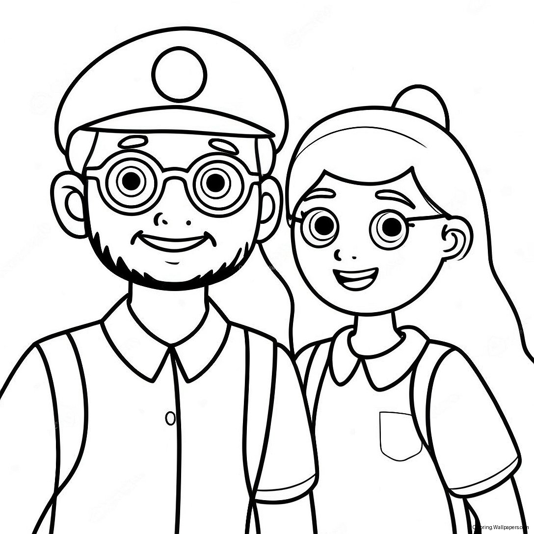 Blippi And Meekah Coloring Page 12862