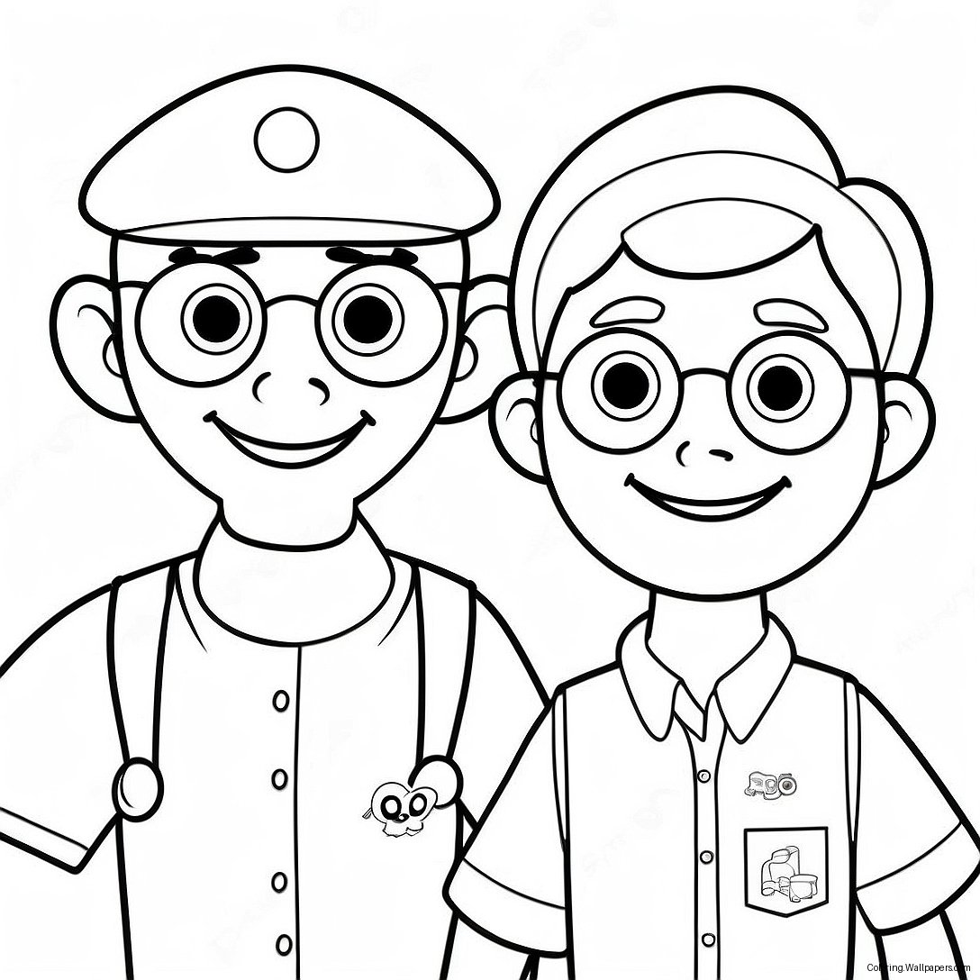 Pagina Da Colorare Di Blippi E Meekah 12863