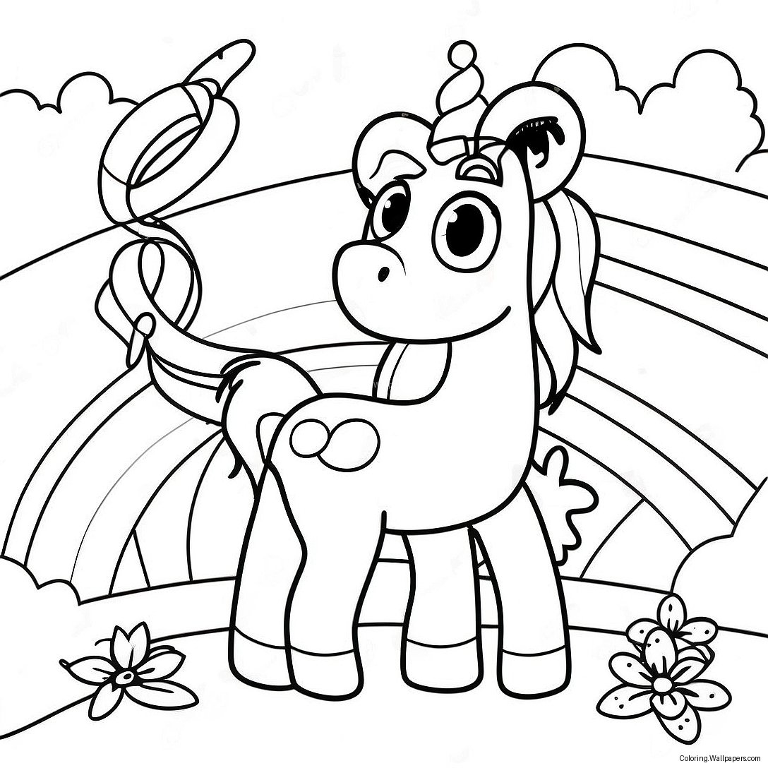 Blue Rainbow Friends Coloring Page 57706